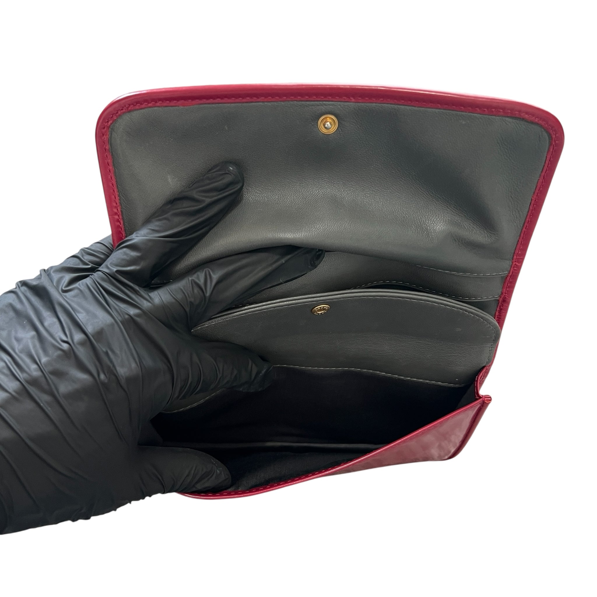 LOEWE Vinvage Wine Red Wallet chain  Bag