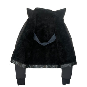 RICK OWENS 2011AW HYBRID LEATHER NYLON SHEARLING JACKET