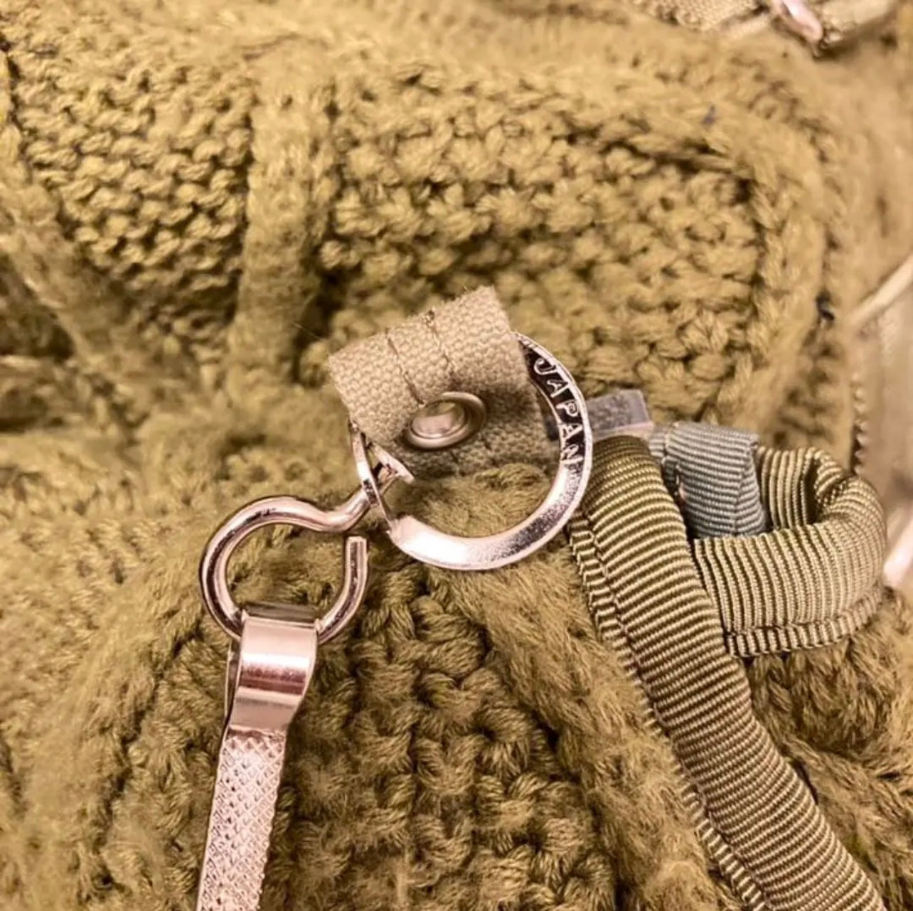 UNDERCOVER 2004AW BUT BEAUTIFUL MODULAR KNIT BACKPACK KHAKI