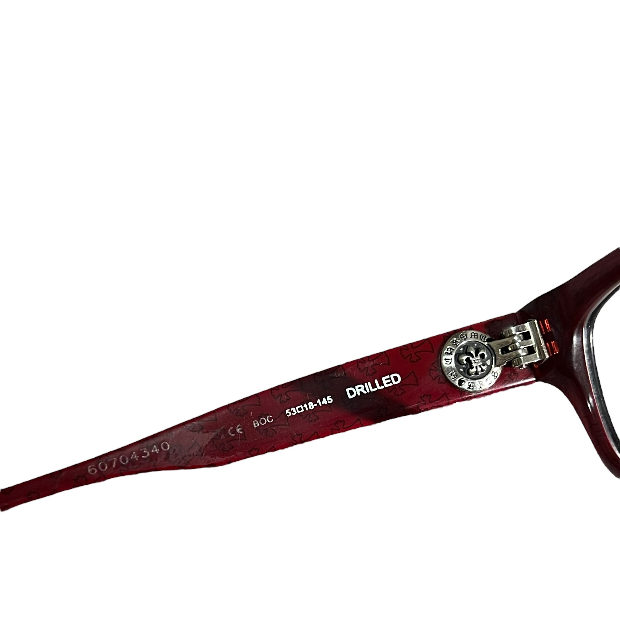 CHROME HEARTS DRILLED DAGGER SILVER GLASSES