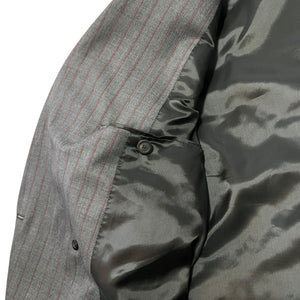 BALENCIAGA 2023 Winter Look9 Pinstripe Tailoring Wool Deconstructed Double Jacket 1360 X