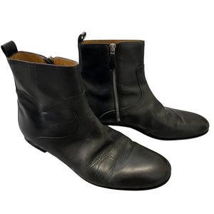 HERMES Vintage Side-Zip Leather Boots