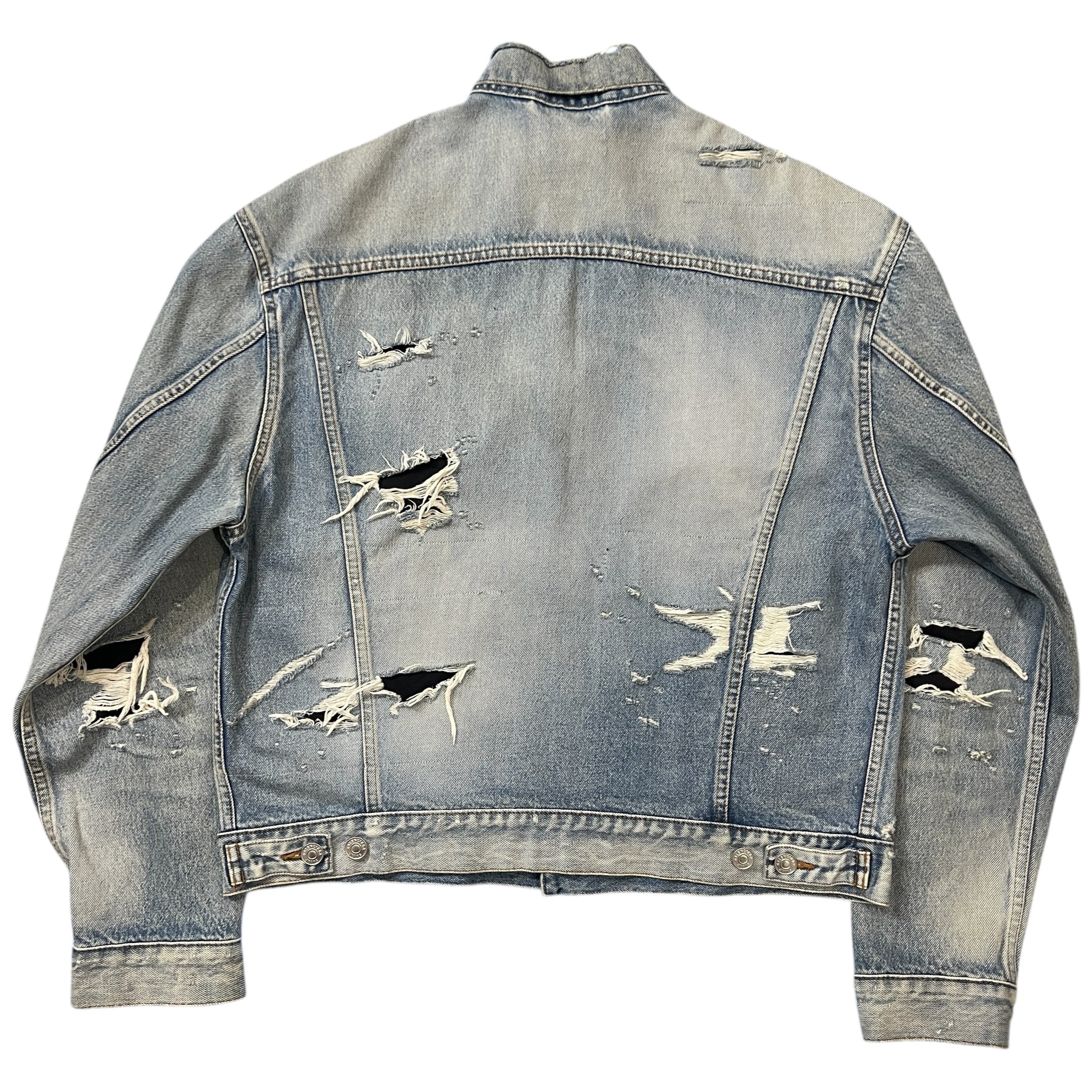 BALENCIAGA 2020AW Demna Gvasalia Distressed Denim Jacket