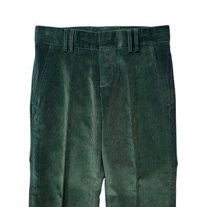 GUCCI Corduroy Flare Trousers Dark Green