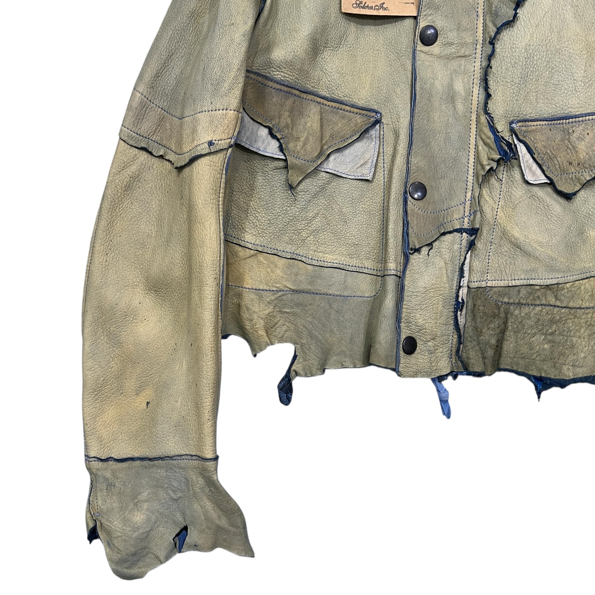 TAKAHIROMIYASHITA The Soloist. 2012 Spring eARTh dye(TM) Blue Dearskin 2Way Leather Jacket