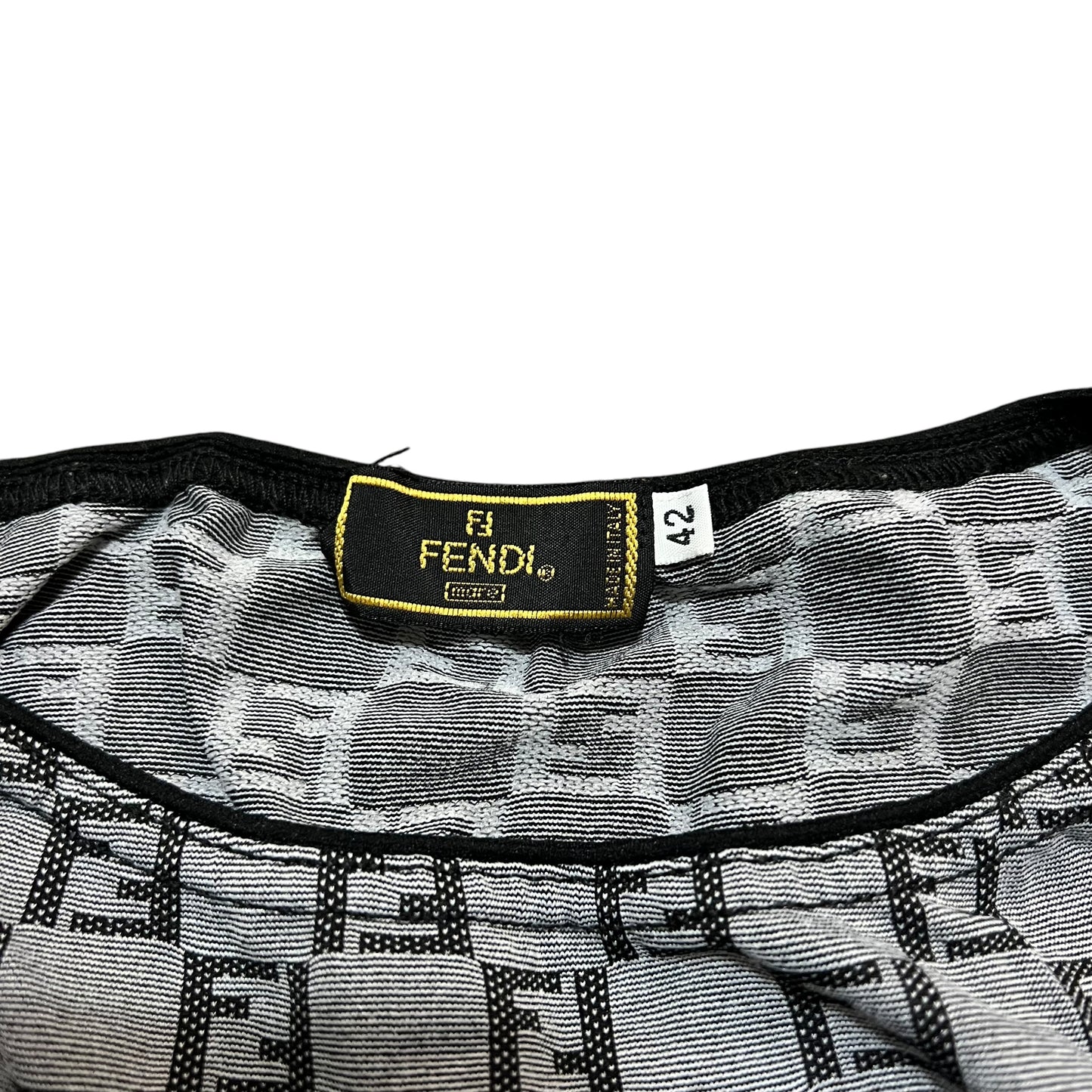 FENDI mare Zucca Patterned All Over Sleeveless Cut and sewn Tank top