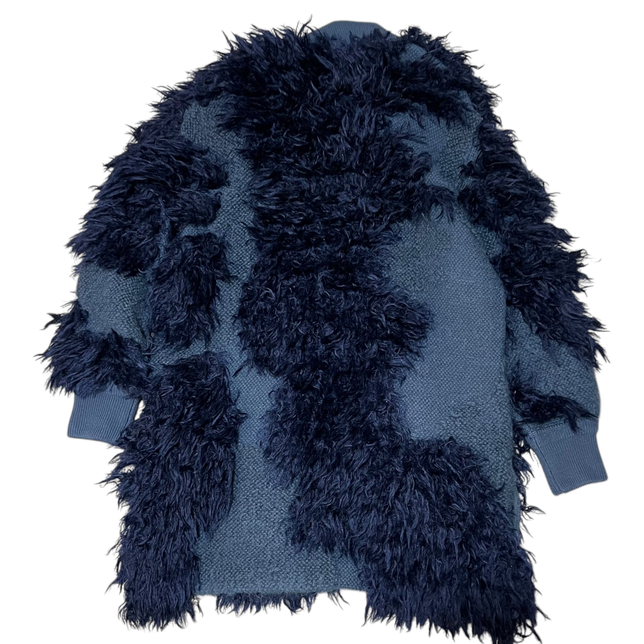 3.1 Philip Lim Zip Up Mohair Pattern Long  Cardigan