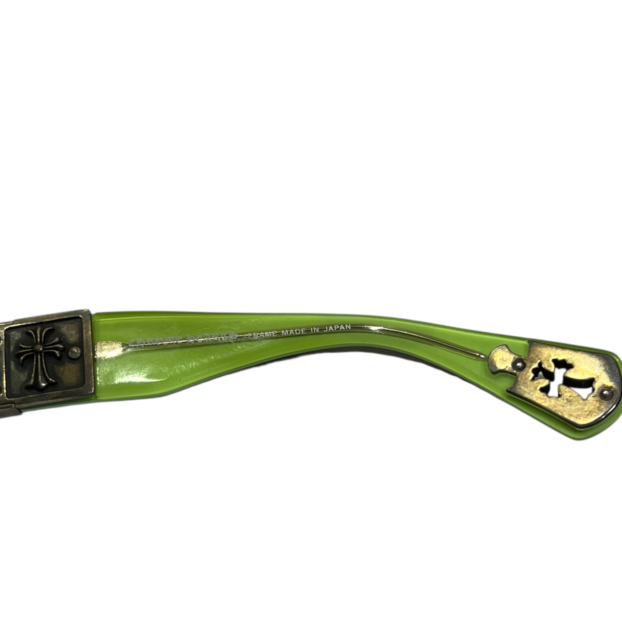 CHROME HEARTS Sunglasses CREAM Black / Light Green