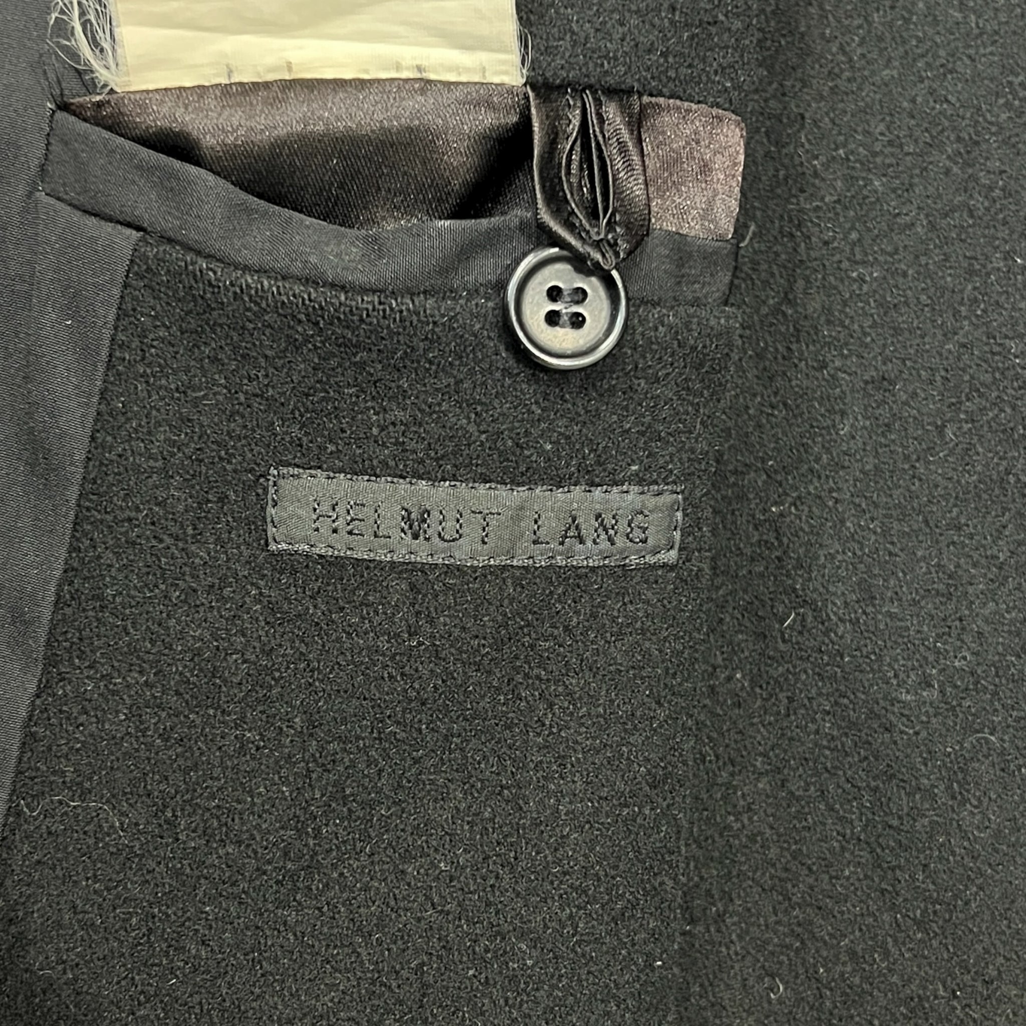 HELMUT LANG 00's Wool Mix Balmacaan Coat