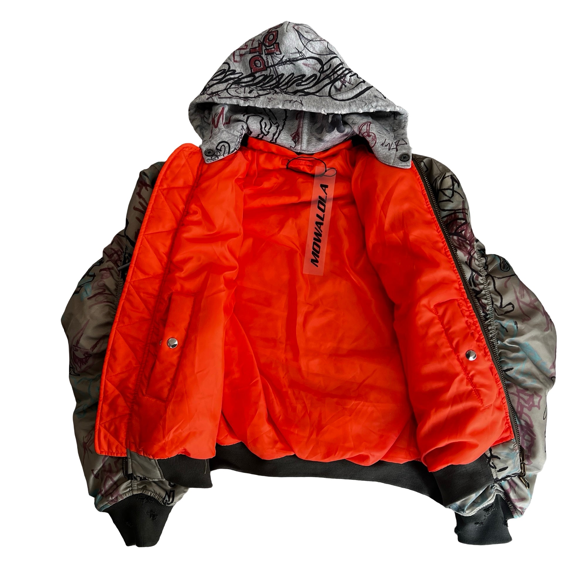 MOWALOLA Graffiti Reversible Bomber Jacket M – SEVENSTARCLOTHING
