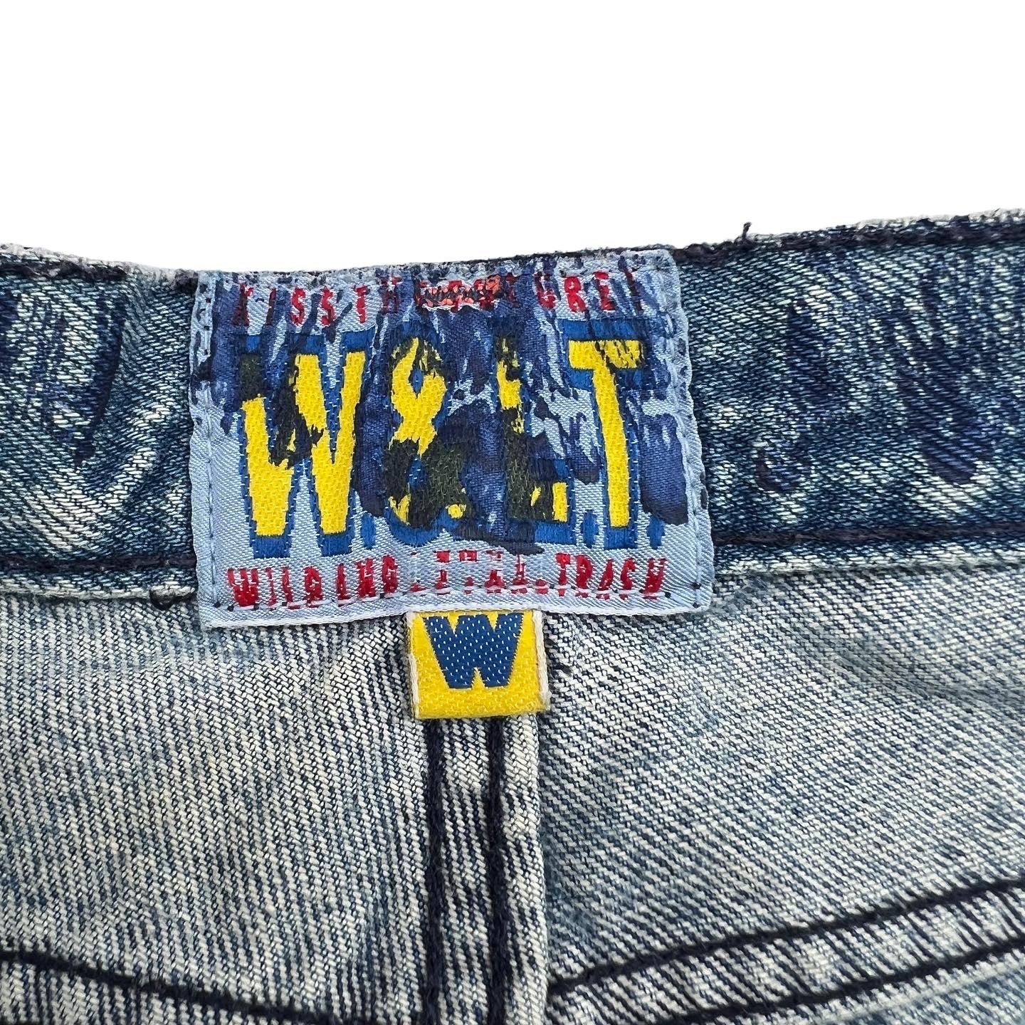 W&LT 1997AW GRAFFITI DENIM PANTS INDIGO WALTER VAN BEIRENDONCK