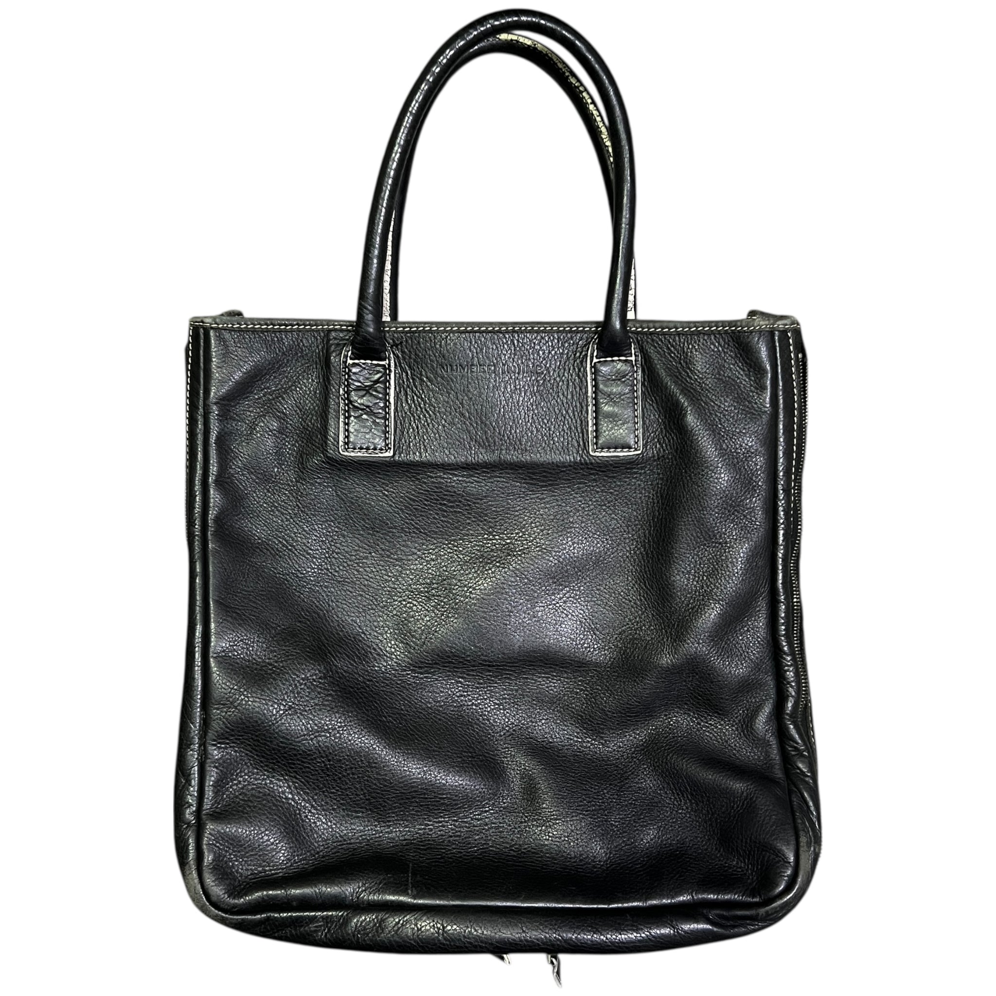 NUMBER (N)INE 2000's Archive Leather Expandable Tote Bag