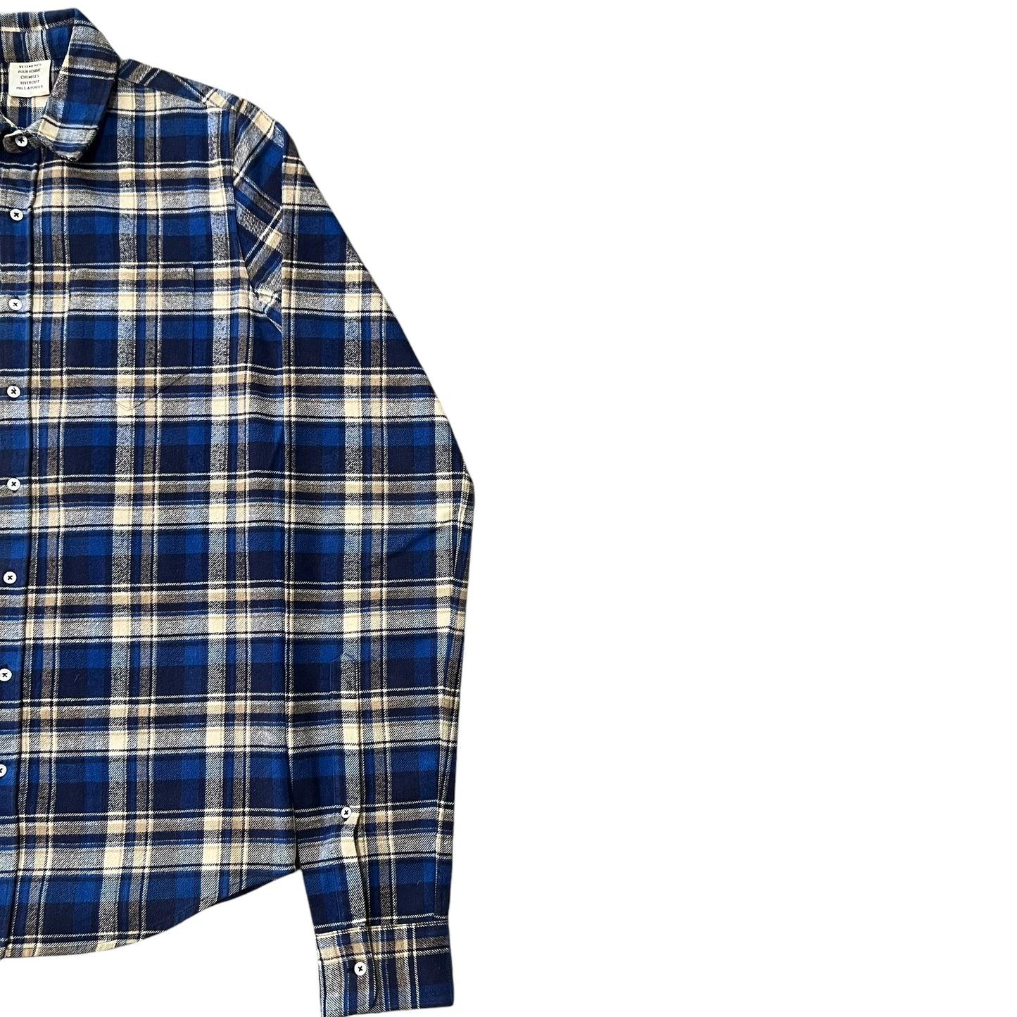 VETEMENTS 2016AW "TIME IS MONEY" Cotton Check Long Flannel Check Shirts