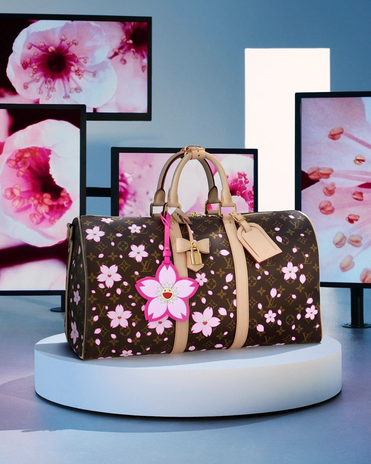 LOUIS VUITTON × Takashi Murakami Monogram Cherry Blossom Coin Purse