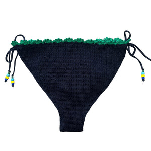 MIU MIU Beads Strap Woven Lace Bikini