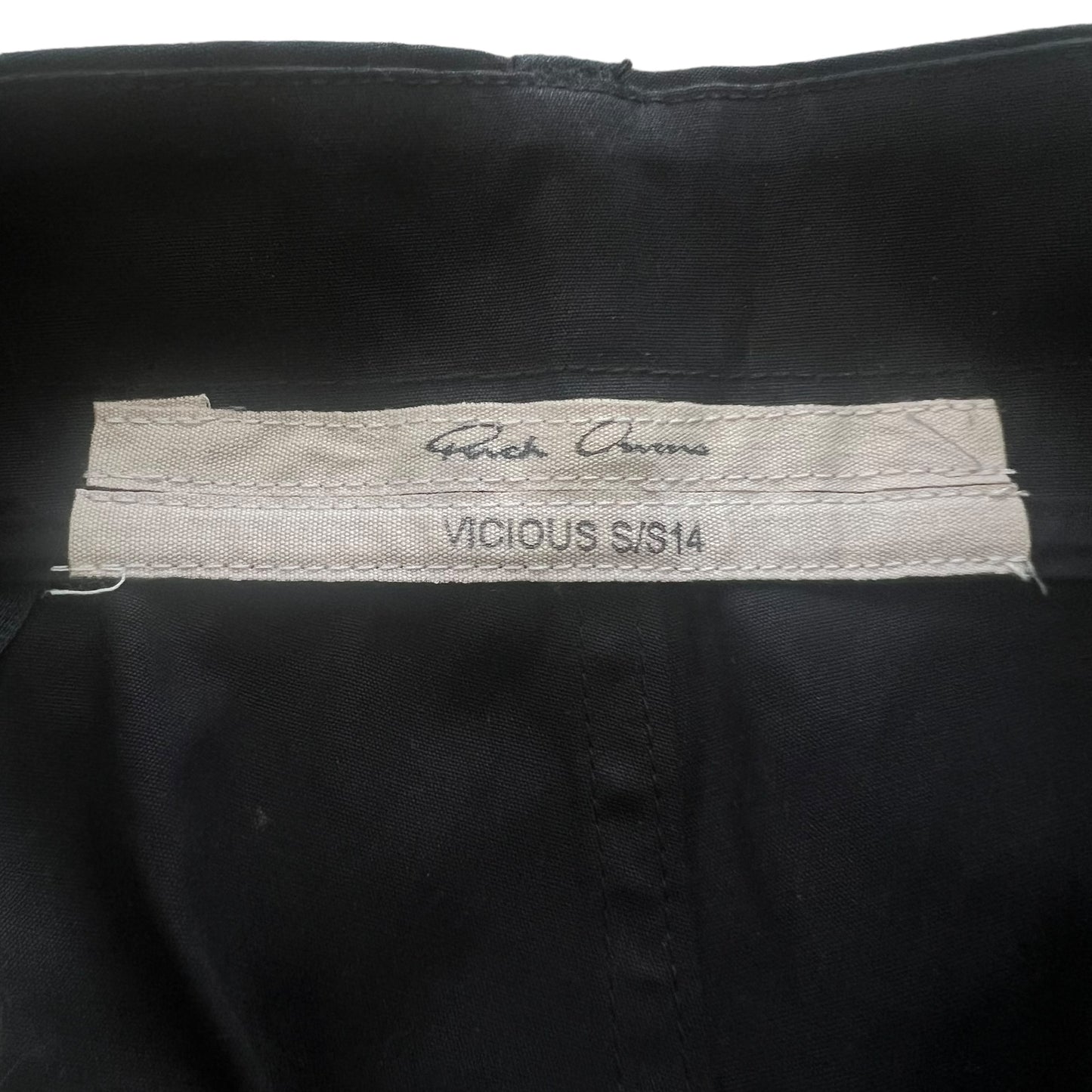 RICK OWENS 2014SS VICIOUS COTTON AIR CUT PANTS