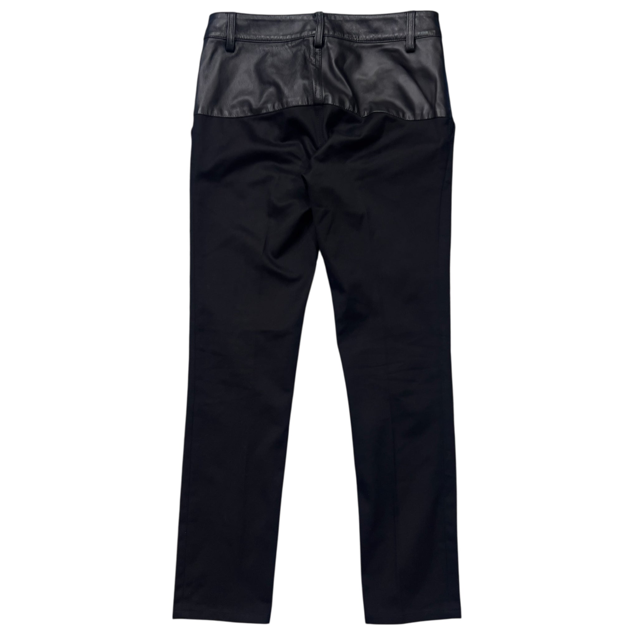 GUCCI Leather Yoke Slim Fit Trousers