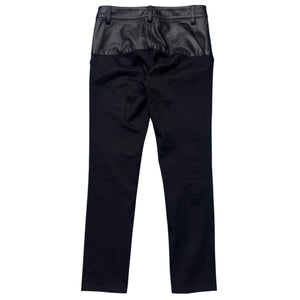 GUCCI Leather Yoke Slim Fit Trousers