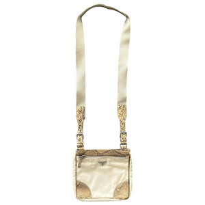 PRADA Python Trimmed Nylon Shoulder Bag – SEVENSTARCLOTHING