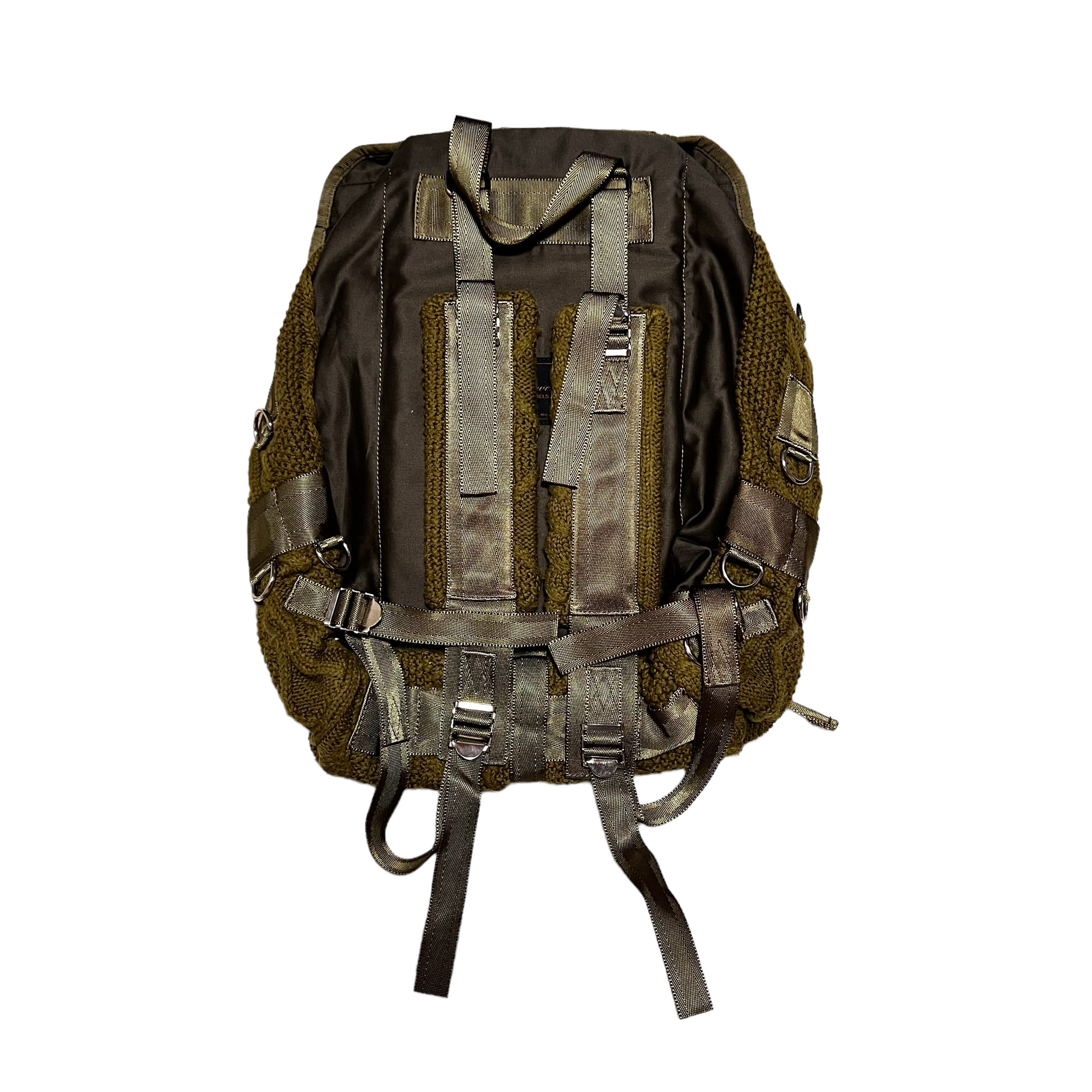 UNDERCOVER 2004AW BUT BEAUTIFUL MODULAR KNIT BACKPACK KHAKI