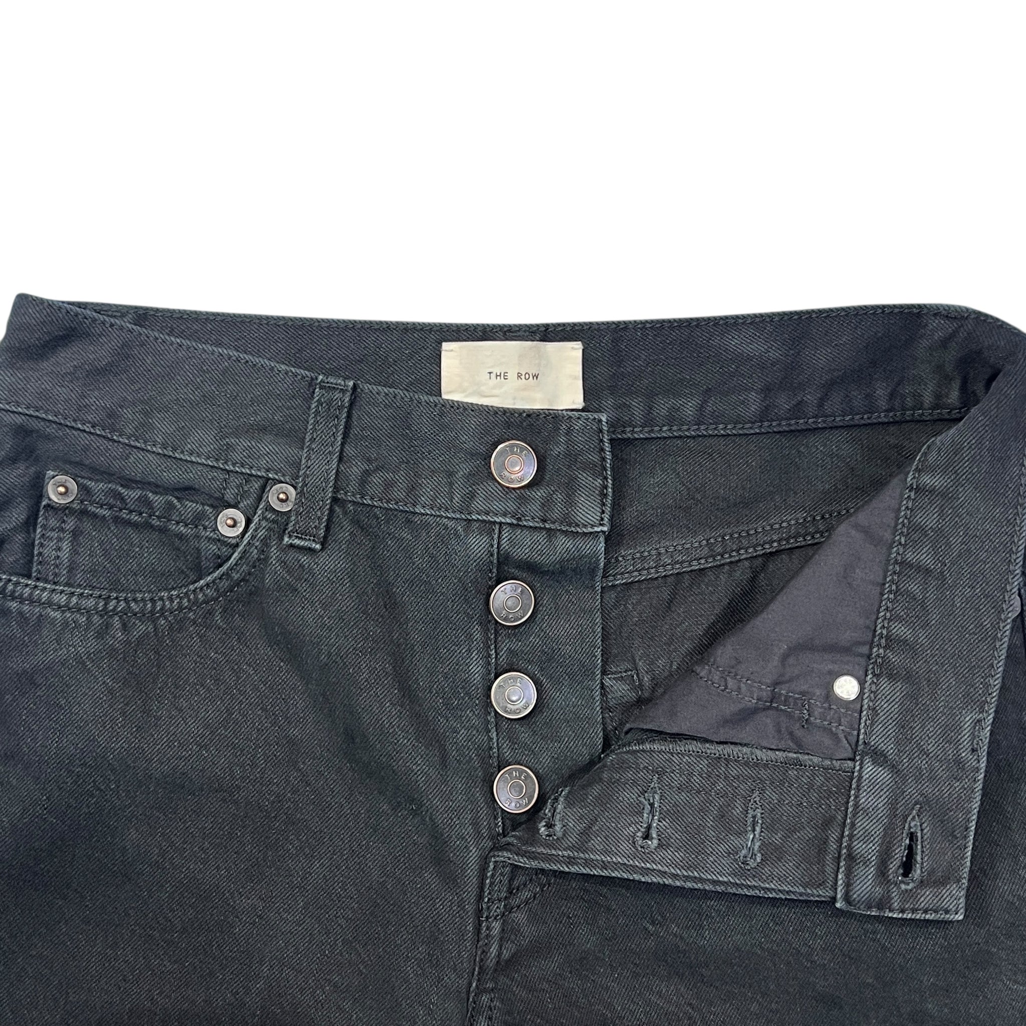 THE ROW Black Cropped Denim Pants