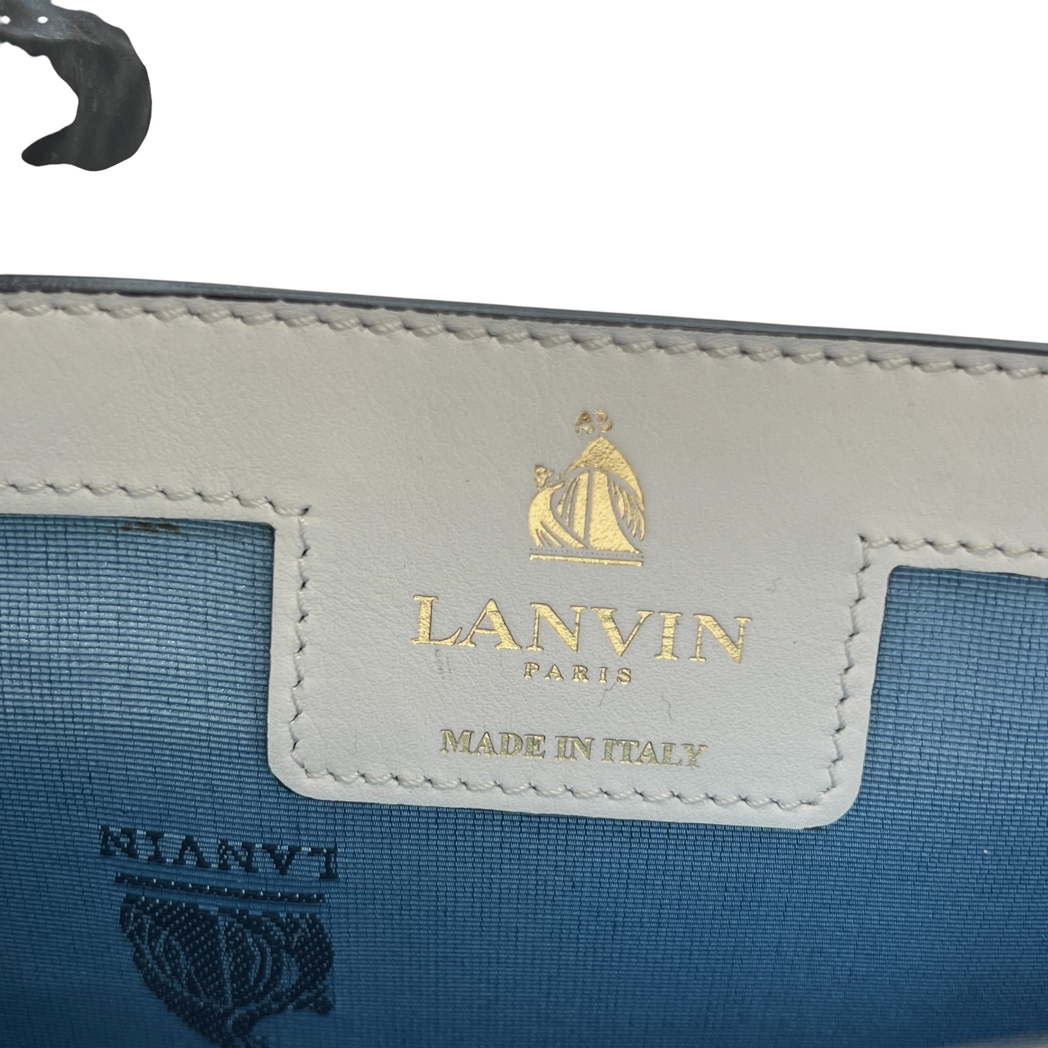 LANVIN 2016SS × Alber Elbaz  Trompe-l'oeil Graffitied Leather Shoulder Bag