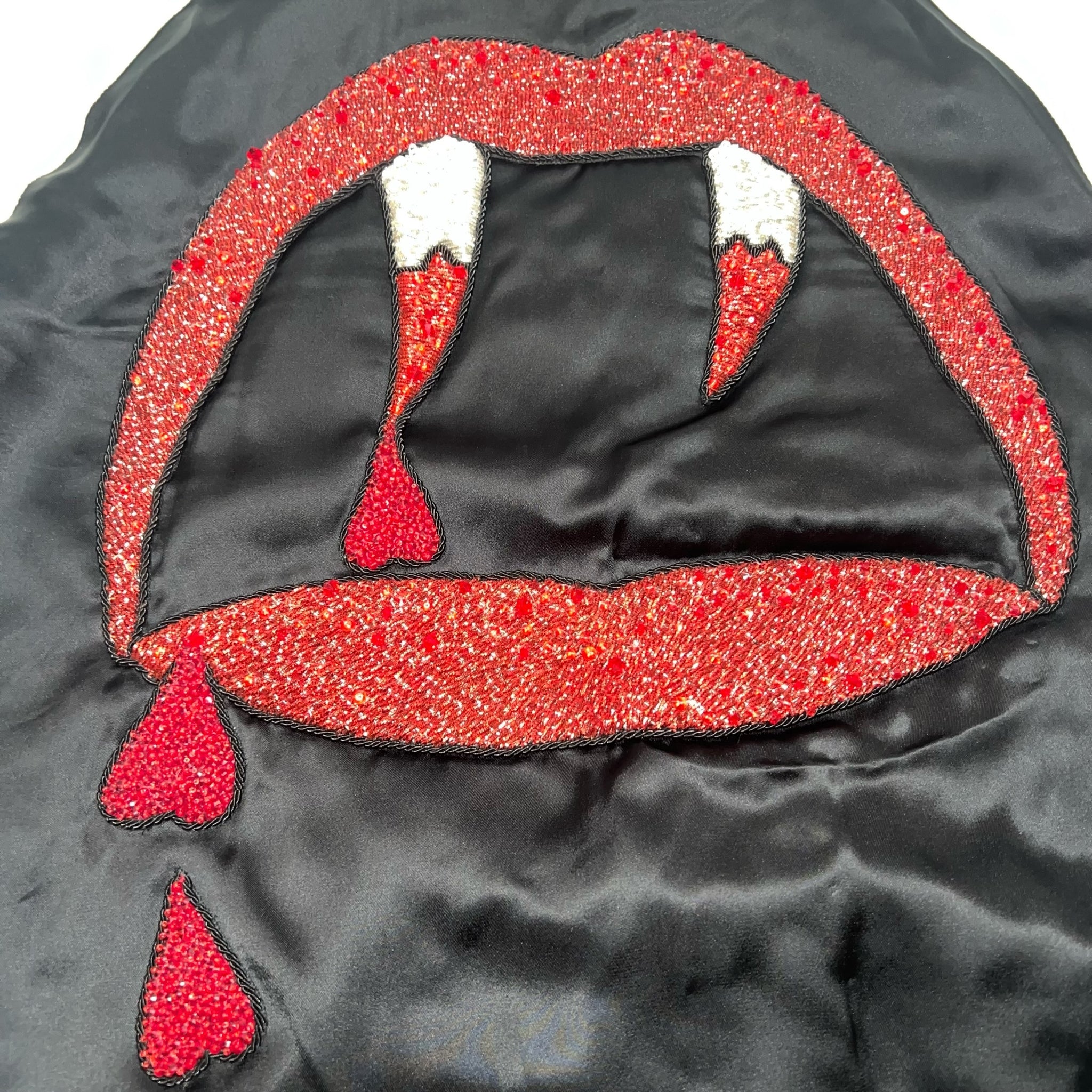 SAINT LAURENT 2014SS × HEDI SLIMANE "BLOOD LUSTER" SEAQUIN SOUVENIR JACKET