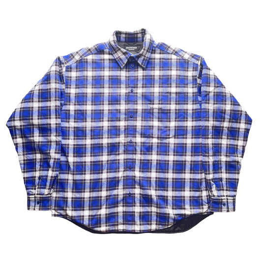 BALENCIAGA 17AW Padded Flannel Shirt Jacket