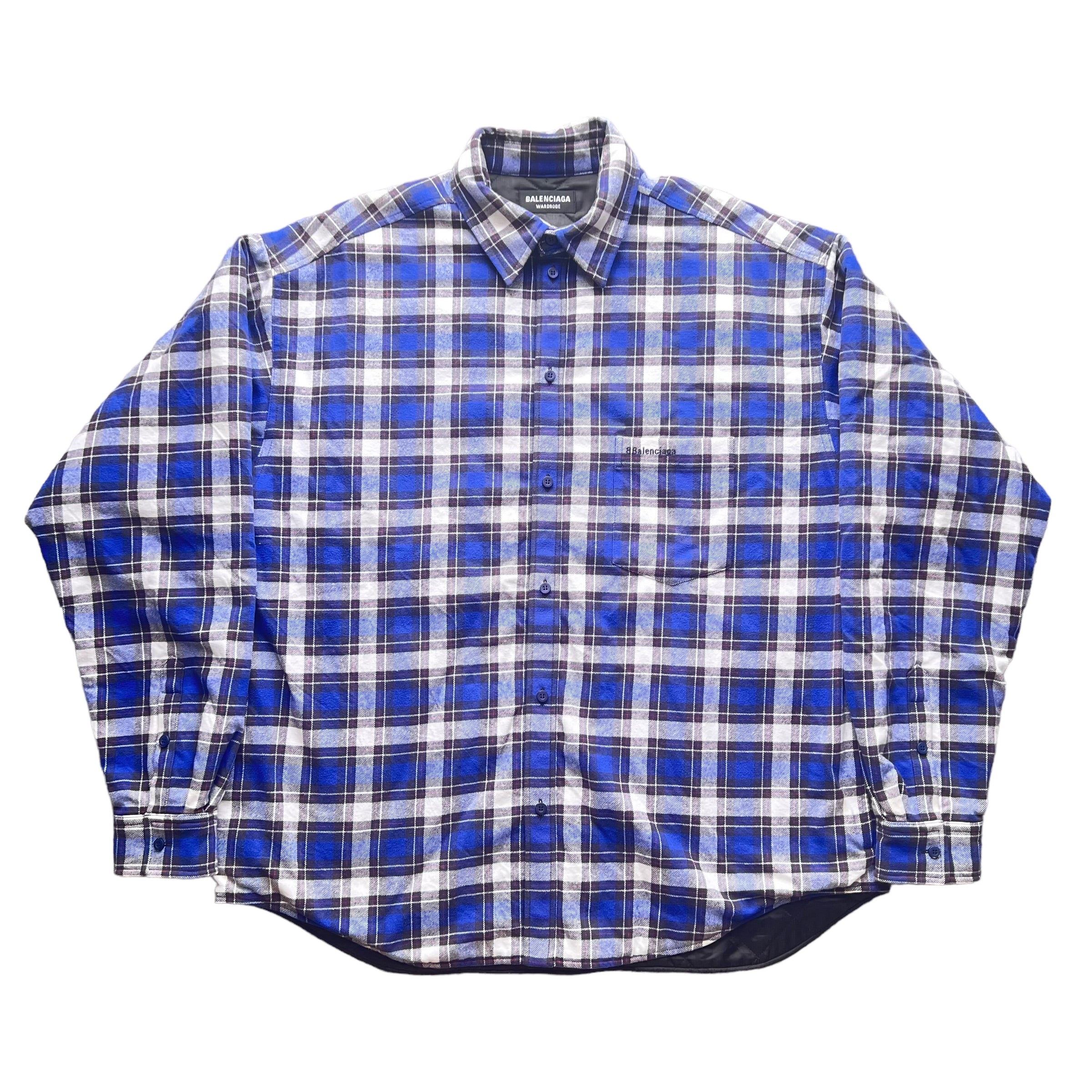 BALENCIAGA 17AW Padded Flannel Shirt Jacket – SEVENSTARCLOTHING