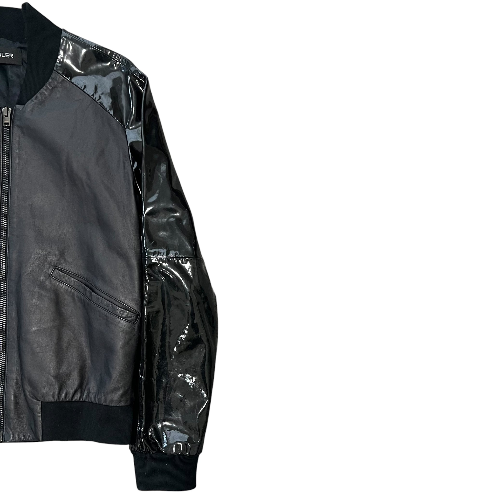 MUGLER Rubber Hybrids Zip-up Bomber Jacket