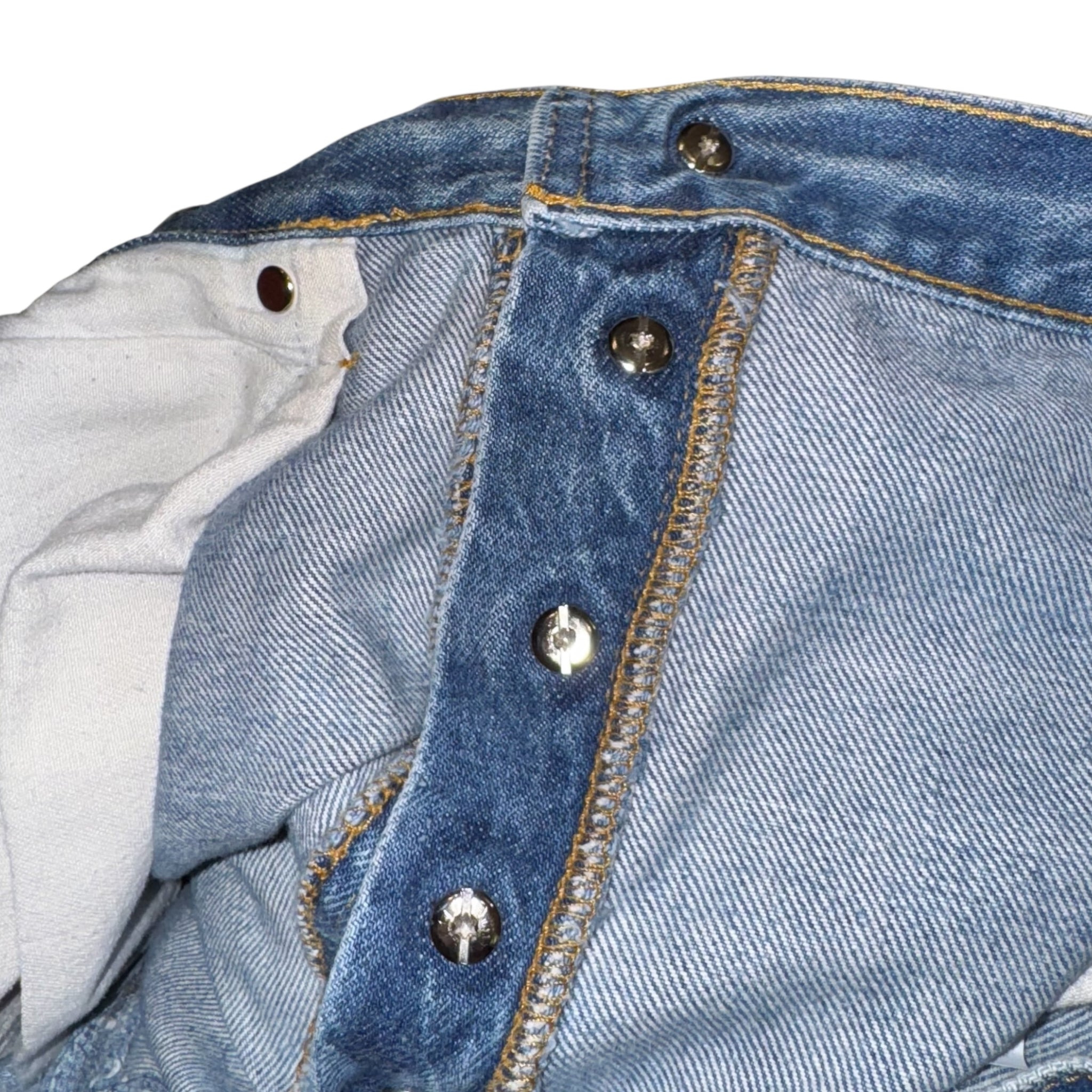 CHOME HEARTS LEVI'S Leather Cross Patch Denim Pants