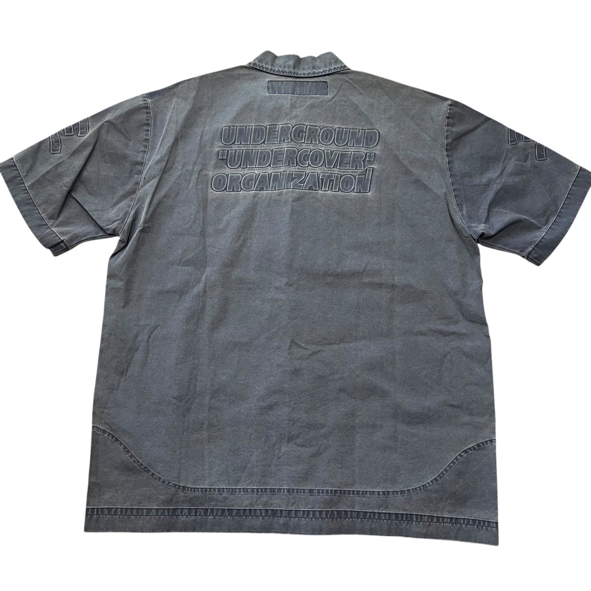 UNDERCOVER 1999SS RELIEF OVER-DYED NAVY BUTTON DOWN SHIRTS