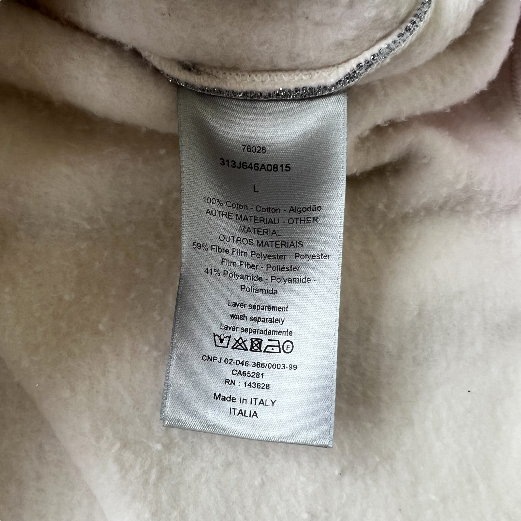 DIOR ERL 22SS SWIRI HOODIE whit pink/ silver