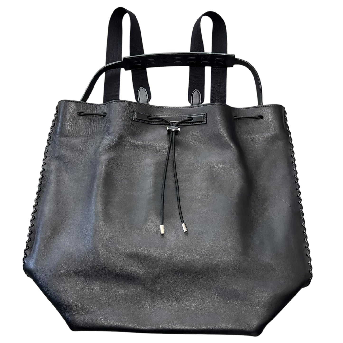 THE ROW Black  Leather 2Way Backpack Tote Bag