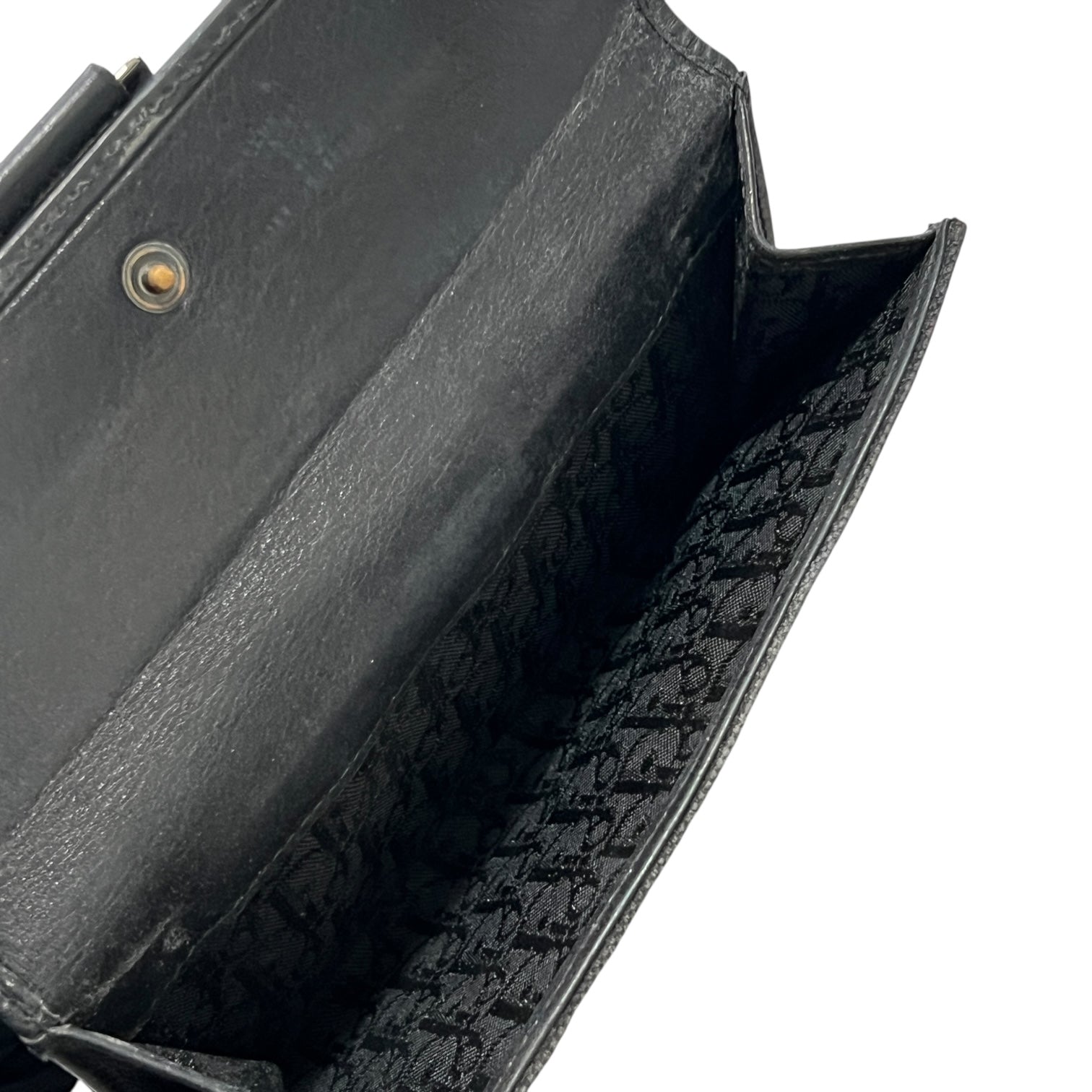 Christian Dior John Galliano Street Chic Metal Logo Plate Multi Leather Wallet