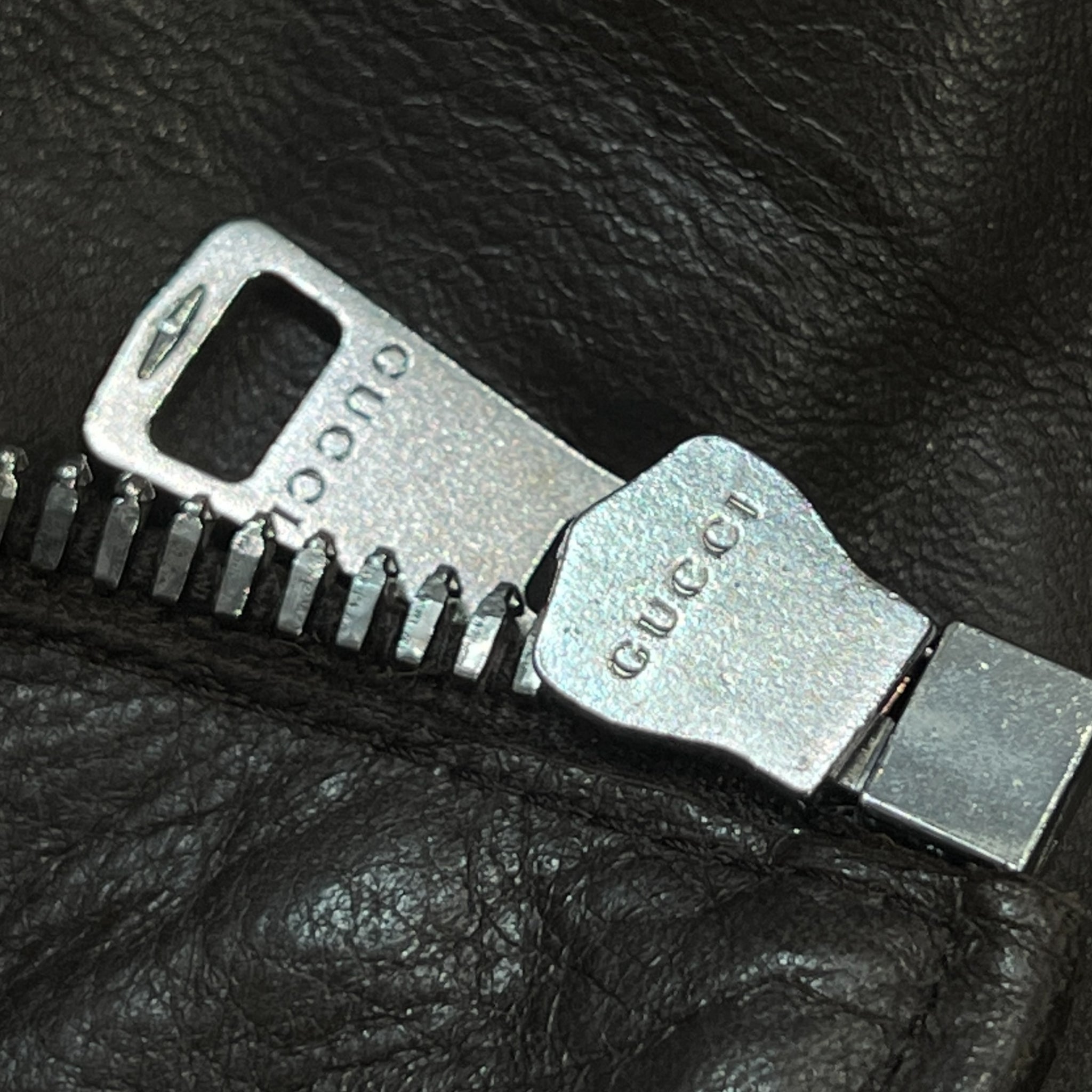 GUCCI 2004AW TOM FORD Horse Leather Black Cafe Moto Biker Jacket