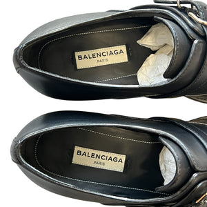 BALENCIAGA Single Buckle Leather Loafers