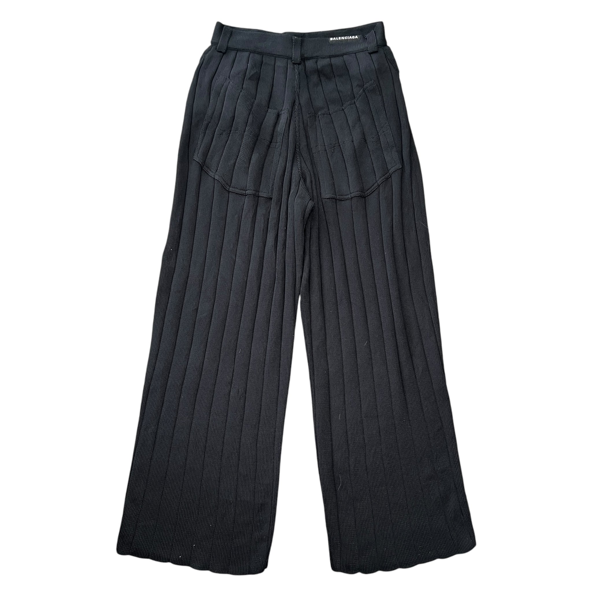BALENCIAGA 2022SS Silk Ribs Knit Large Baggy Pants