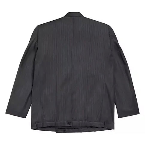 BALENCIAGA 2023 Winter Look9 Pinstripe Tailoring Wool Deconstructed Double Jacket 1360 X