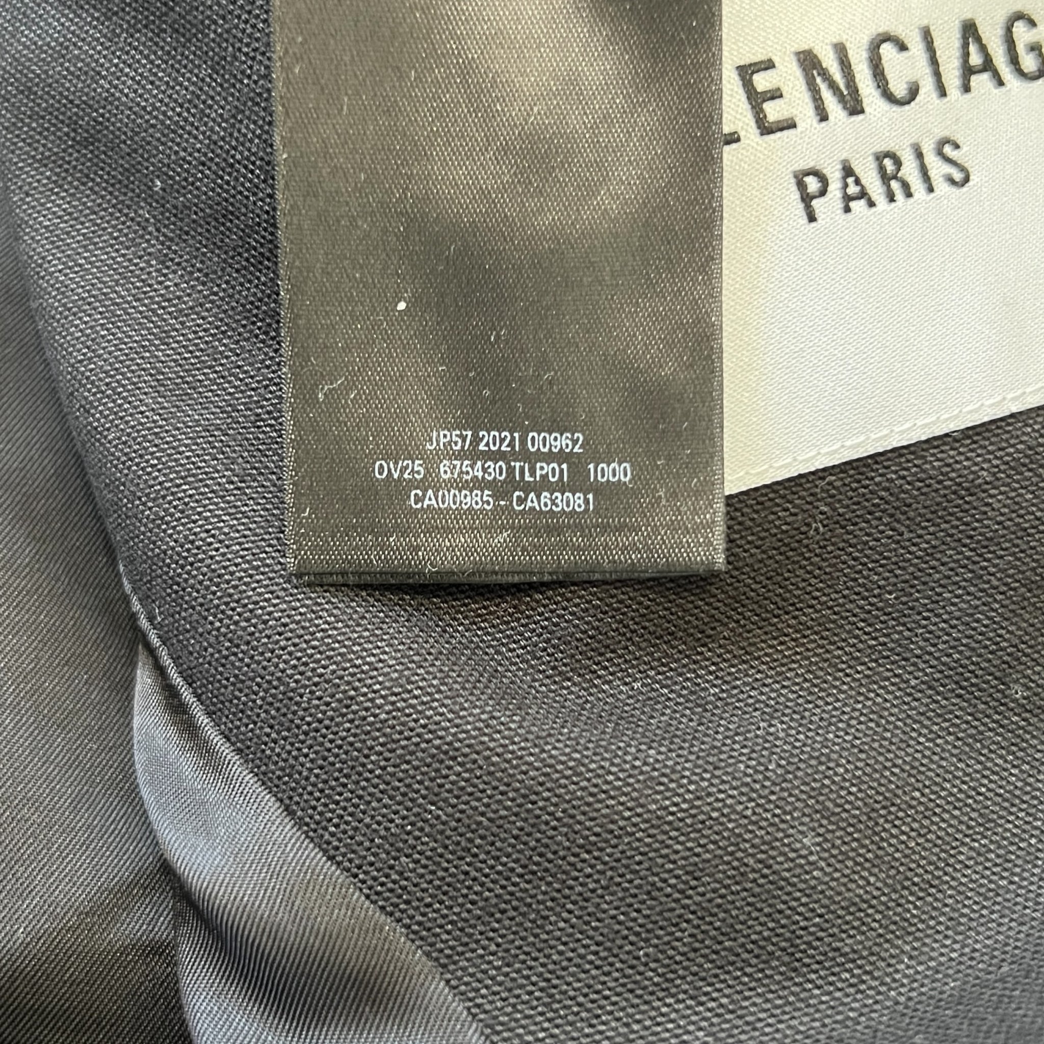 BALENCIAGA 2021 Winter Collection Cotton Canvas Rental Tuxedo Jacket