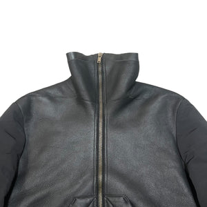 RICK OWENS 2011AW HYBRID LEATHER NYLON SHEARLING JACKET