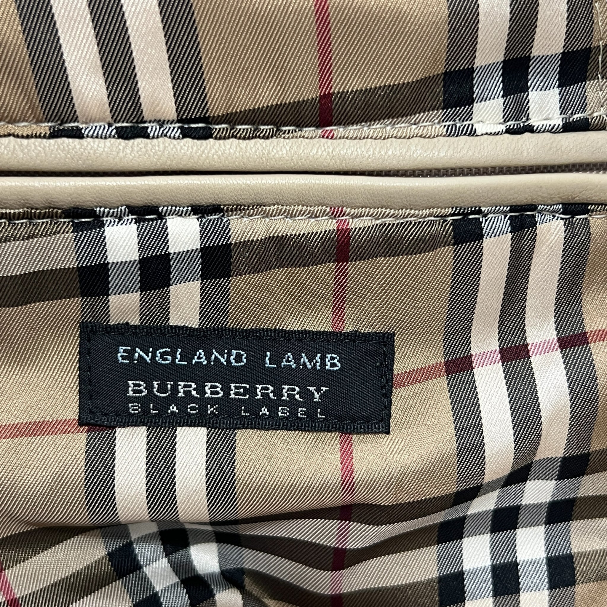 BURBERRY BLACK LABEL Lamb Leather Zip-up Jacket