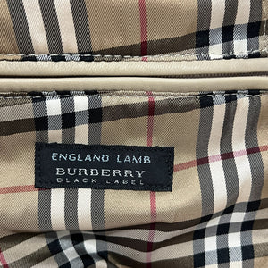 BURBERRY BLACK LABEL Lamb Leather Zip-up Jacket