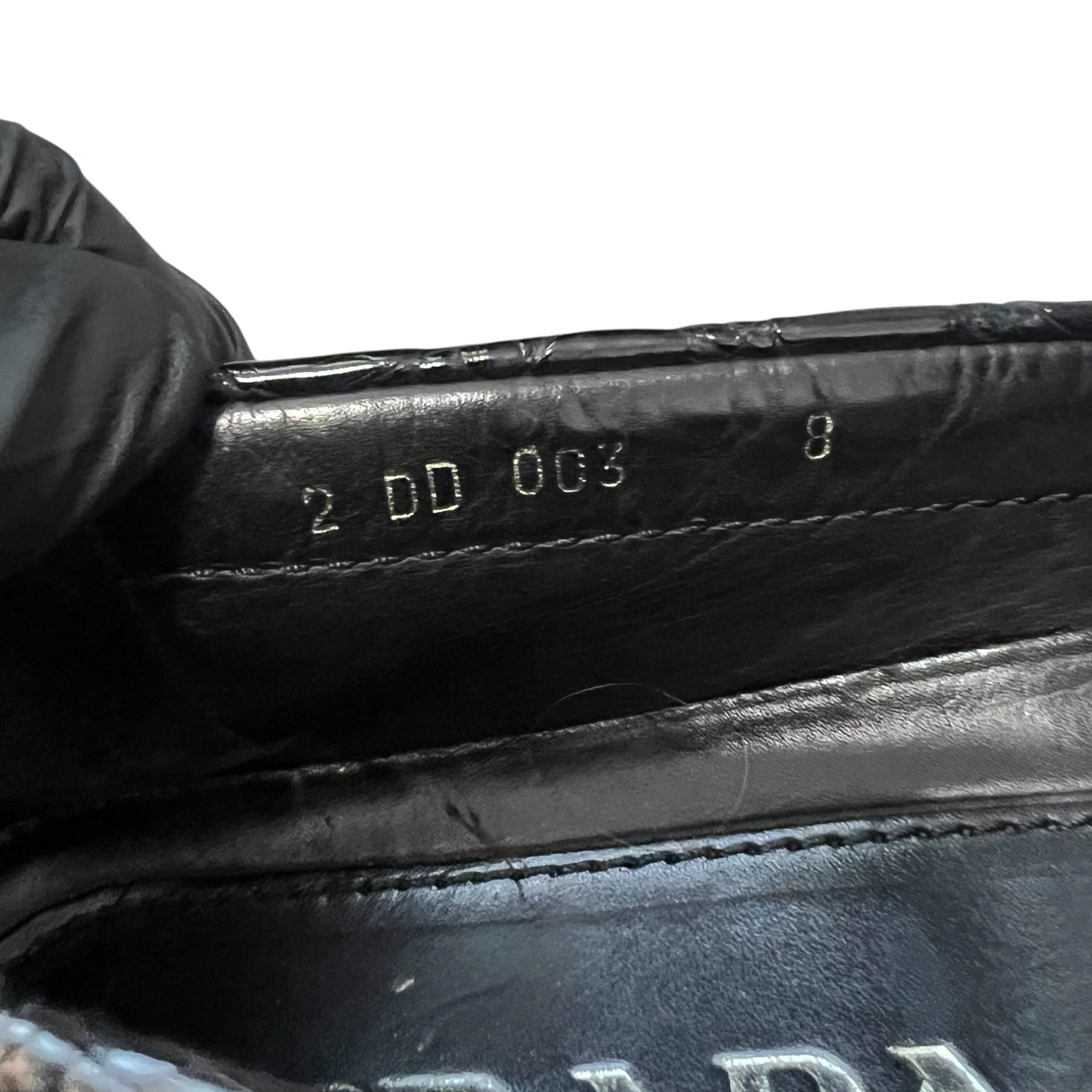 PRADA Crocodile-Embossed Leather Loafers