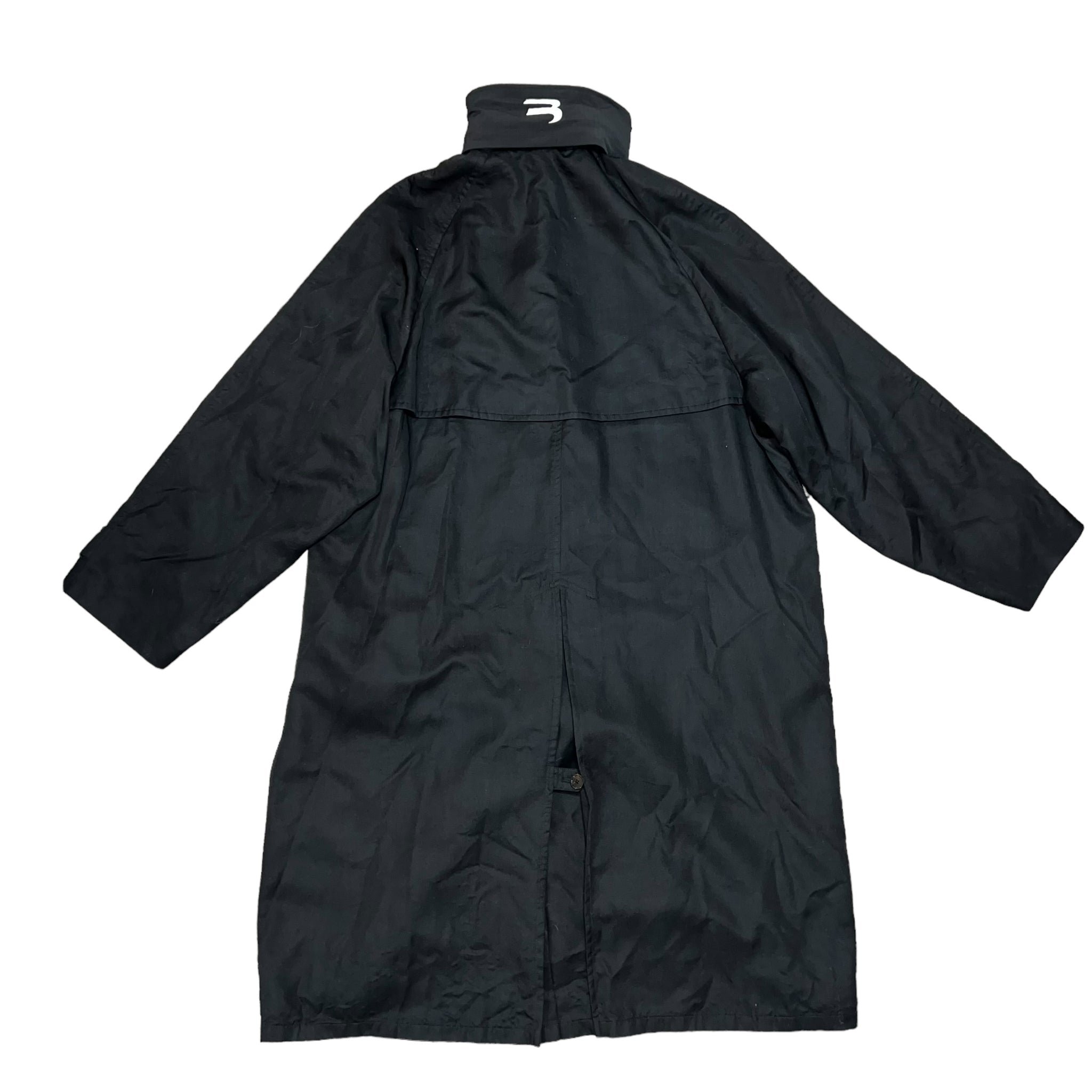 BALENCIAGA 2021AW OVERSIZED HYBRID NYLON/ COTTON TRENCH HOODED COAT JACKET