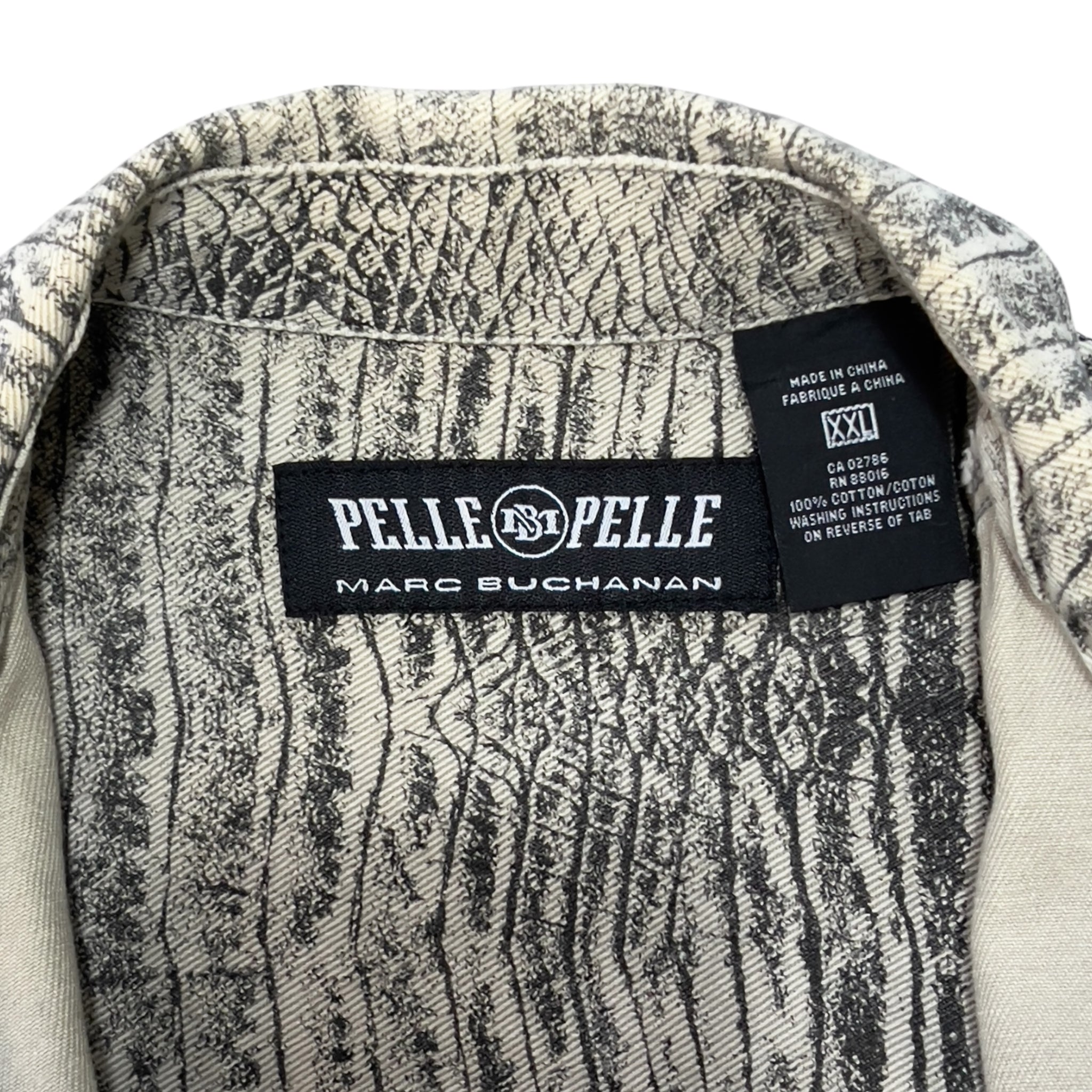 PELLE PELLE By MARC BUCHANAN 90s CROCONIM Crocodile Print Denim Jacket