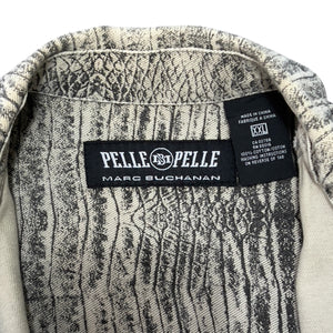 PELLE PELLE By MARC BUCHANAN 90s CROCONIM Crocodile Print Denim Jacket