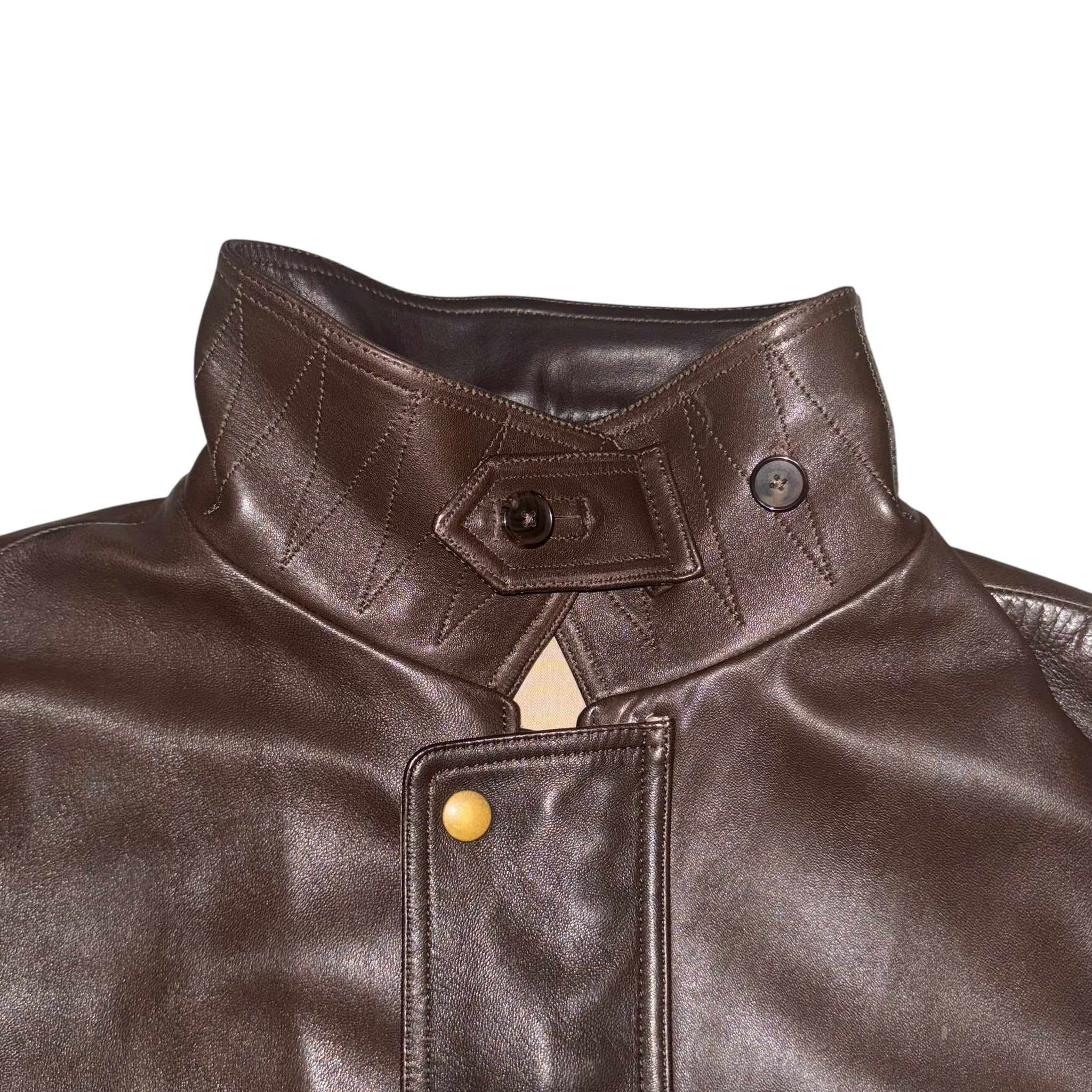 A.PRESSE Leather Hunting Coat