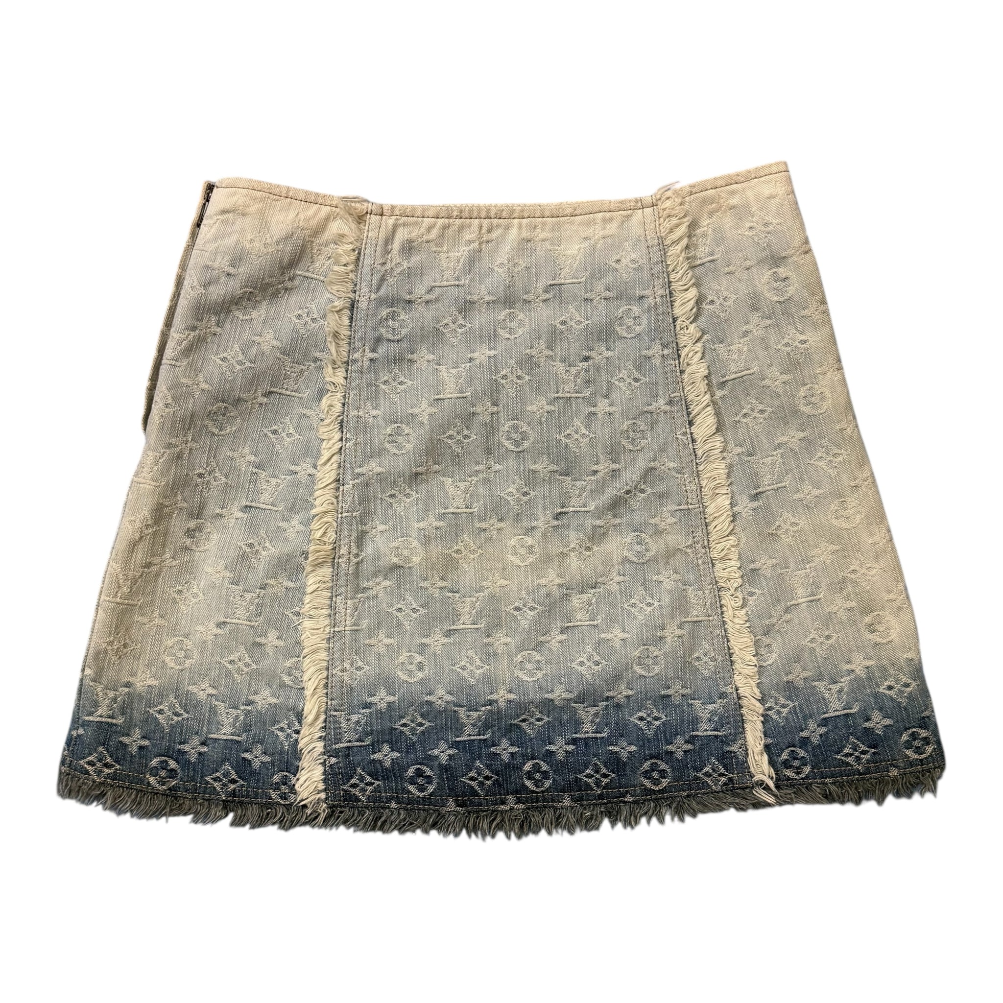 LOUIS VUITTON Monogram Denim Skirt