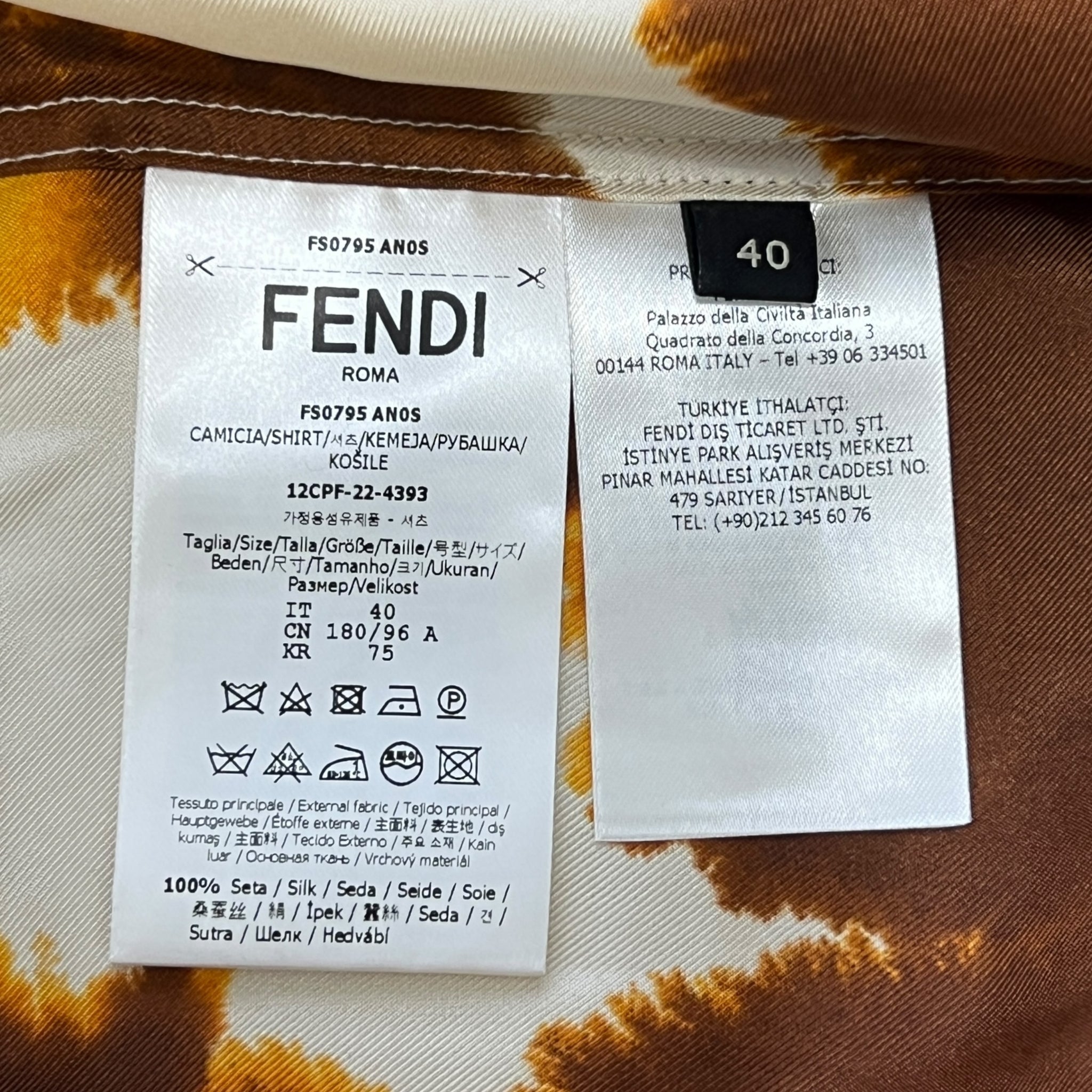 FENDI 2023SS TYEDYE SILK SHIRTS
